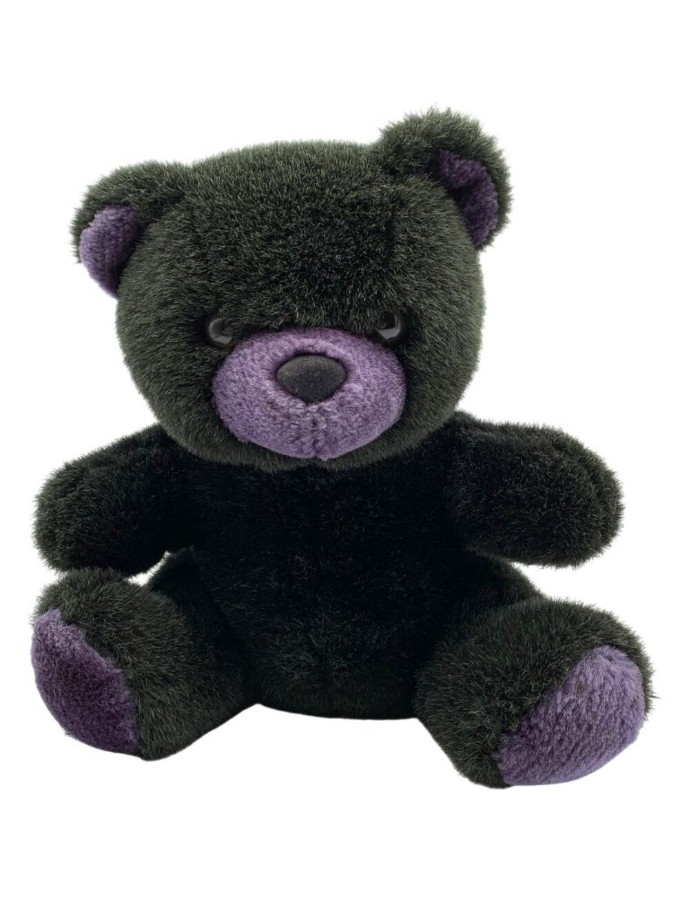 Host International Black Plush Teddy Bear With Purple Accents Marriott 9"